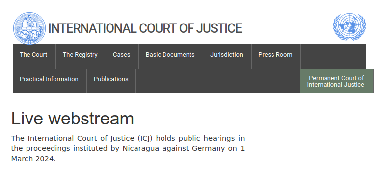 Nicaragua klagt gegen Deutschland beim IGH um Waffenexporte nach Israel zu stoppen